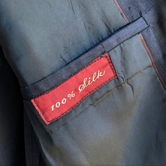 Hart Schaffner Marx Navy Silk Suit - Picture 7 of 16